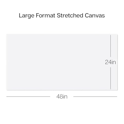 KINGART 812-2 Stretched White Canvas for Painting, 24 x 48 Inch, Pack of 2 - size: 24 x 48 Inch