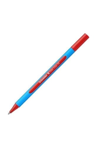 Schneider Slider Edge XB (Extra Broad) Ballpoint Pen, 1.4 mm, Light Blue Barrel, Red Ink, Box of 10 Pens (152202) - color: Red, size: 1 Count (Pack of 10)