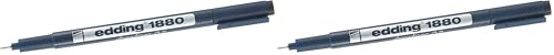 edding 1880 profipen - black - 1 pen - line width 0.35 mm - fineliner pen for precise writing, sketching and technical drawing - fine, metal-encased nib - suitable for use with rulers and stencils - color: 04: 1 Pen - 0.35mm - Black, size: 1 Count (Pack o