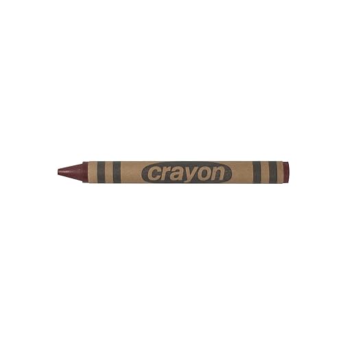 80 Count Single Color Crayons Bulk Pack - BROWN single color crayon refill - Regular size crayons (5/16" x 3-1/2") - color: Brown
