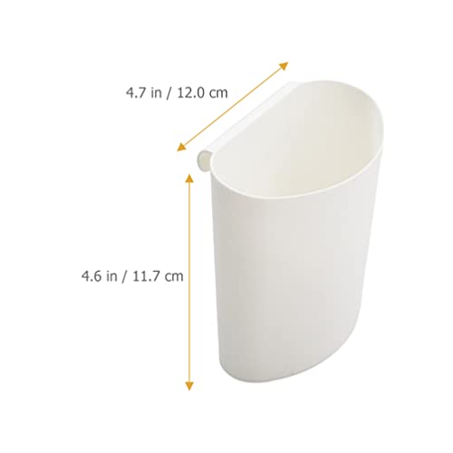 Cabilock Hanging Cup Holders, 4 Pack Plastic Rolling Cart Organizer, White | Hanging Storage Basket, For Pencil Makeup Art Craft Beauty Salon, Space Saving