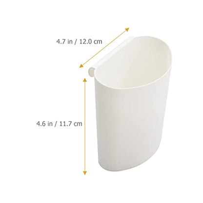 Cabilock Hanging Cup Holders, 4 Pack Plastic Rolling Cart Organizer, White | Hanging Storage Basket, For Pencil Makeup Art Craft Beauty Salon, Space Saving