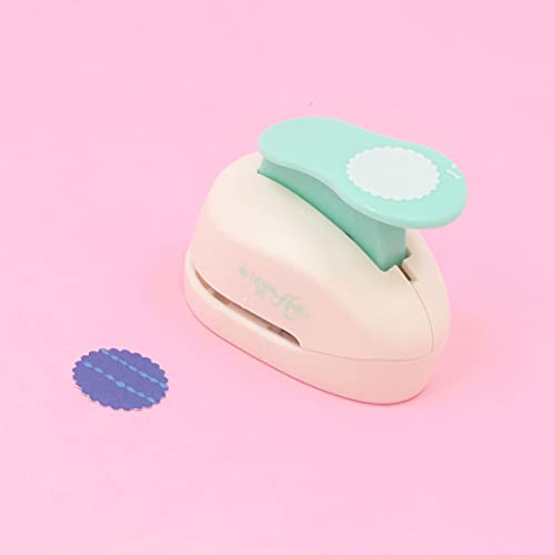 Craftelier - Scalloped Circle Punch 1" (2.54 cm) Diameter | Hole puncher, scrapbooking and crafts projects, lever punch, for paper and cardstock, size 2.75 x 1.77 x 2.36 in - size: Pack of 1: 1" Diameter