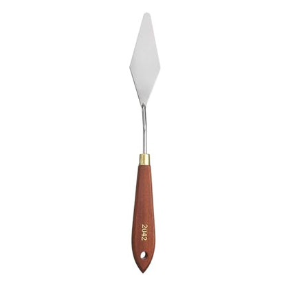HARFINGTON Palette Knife Painting Tool 3.54" x 1.18" Stainless Steel Teardrop Blade 9.45" Length Spatula Painting Pallet Knives with Hole Beech Wood Handle for Oil Acrylic Canvas, Red/Silver - size: 9.45" x 1.18" x 3.54"