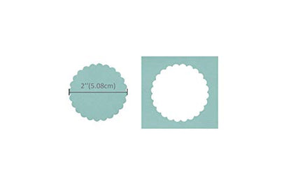 BiraBira Scalloped Circle Punch, 2 inch for Paper Crafting Scrapbooking