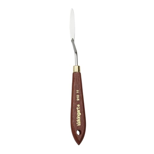 KINGART Medium FLAT PAINTING KNIFE for Scraping, Mixing and Painting with Oil and Acrylic Paints - size: Medium