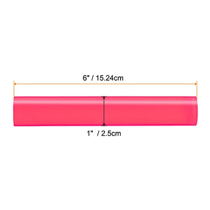 HARFINGTON Acrylic Clay Roller 6 Inch x 1 Inch Solid Non-Stick Plastic Round Tube Roller Polymer Clay Rod Fondant Rolling Pin for Shaping, Sculpting, Modeling DIY Crafts, Rose Red - color: Rose Red, size: 6 Inch x 1 Inch
