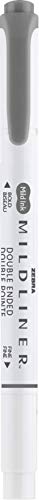 Zebra Pen MILDLINER No Bleed Highlighter, Dark Gray Color, Dual Tip, 12-Pk | Broad and Fine Point Tip Marker Set, Ideal for Bible Highlighting, Journaling, Office, School and Teacher Supplies (78510upc) - color: Dark Gray