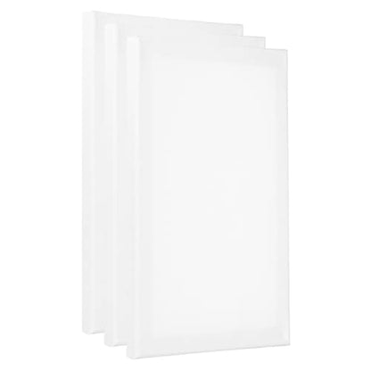 PATIKIL Paint Canvases Panel for Painting, 3 Pack 8x12 Inch Rectangle Wood Frame Stretched Blank Art Board Panels for Acrylic, Oil, Tempera Painting, White - size: 8x12 Inch
