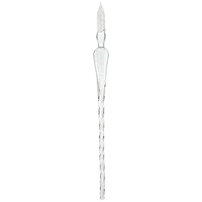 Silver Handmade Glass Dip Pen, High Borosilicate Glass Elegant Crystal Glass Pen for Writing, Drawing, Signatures, Calligraphy, Decoration, Painting, Drawing and Art Supplies