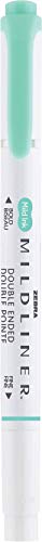 Zebra Pen MILDLINER No Bleed Highlighter, Blue Green, Dual Tip, 12-Pack | Broad and Fine Point Tip Marker Set, Ideal for Bible Highlighting, Journaling, Office, School and Teacher Supplies (78220upc) - color: Blue-Green