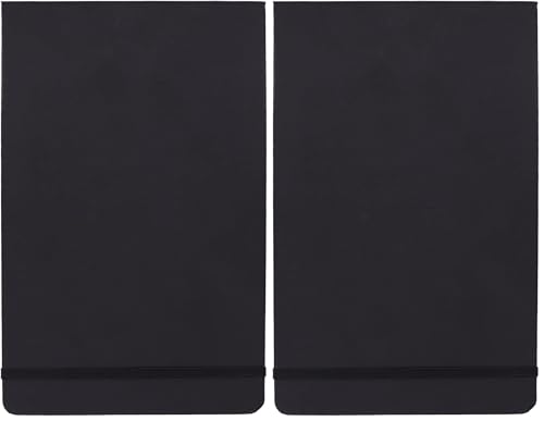 Amazon Basics Art Sketch Book for Drawing and Painting, Thick Paper, 5.25" x 8.25", 72 Sheets, Black (Pack of 2) - size: L (Pack of 2)