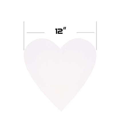 Transon 12inch Artist Heart Canvas Primed Stretched Canvas Ready for Painting Pack of 2 - size: Heart 2PCS