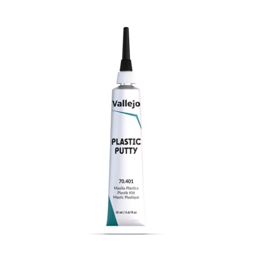 Vallejo - Plastic Putty 20 ml (0.67 fl.oz.) | White, Opaque, Consistent Finish - style: Plastic Putty 20 ml (0.67 fl.oz.)