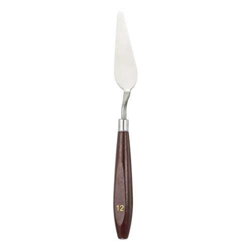HARFINGTON Palette Knife Painting Tool 2.83 x 0.91 Stainless Steel Art Spatula Pallet Knives Scrapers Tools with Beech Wood Handle for Acrylic Oil Canvas Mixing Spreading, Red/Silver - size: 2.83" x 0.91"