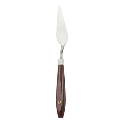 HARFINGTON Palette Knife Painting Tool 2.83 x 0.91 Stainless Steel Art Spatula Pallet Knives Scrapers Tools with Beech Wood Handle for Acrylic Oil Canvas Mixing Spreading, Red/Silver - size: 2.83" x 0.91"