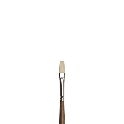 Winsor & Newton Artists' Oil Synthetic Brush, Flat #4 | Synthetic Flagged Bristles, Excellent Color Carrying Capacity, Handmade in England, For Oil Paint - style: Flat #4