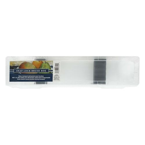 Pro Art Clear Brush Box with Foam Insert, 12.5 by 3-Inch - style: Brush Case with Foam Inserts