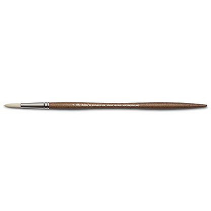 Winsor & Newton Artists' Oil Synthetic Brush, Round #6 | Synthetic Flagged Bristles, Excellent Color Carrying Capacity, Handmade in England, For Oil Paint - style: Round #6