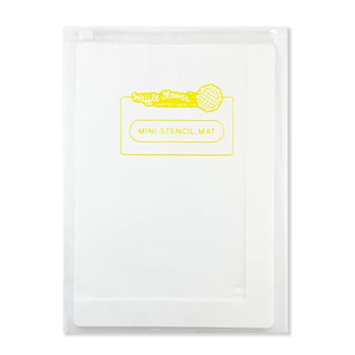 Waffle Flower 6x9 Media Mat - Matte White Silicone Craft Mat w/Bag for Ink Blending. Non-Slip, Waterproof, Heat-Resistant, Non-Stick and Non-Reflective. 6 x 9 inch Open Edge for Bigger Media Sizes.