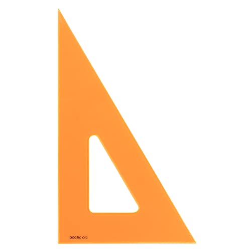 Pacific Arc's Scholastic Triangle - 10 inch - Fluorescent - 30/60 Angle - Polystyrene - Inking Edge - Technical Drawing Tools, Drafting, Architect and Engineering. - style: 10 inch, 30/60