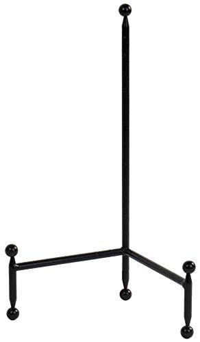 Red Co. Decorative Tripod Plate Stand and Art Holder Easel in Black Finish - 14" h - color: Black, size: Height - 14"