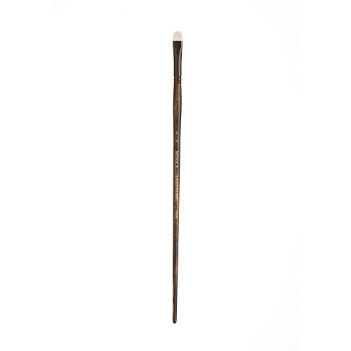 Seneca Artist Brush, Short Filbert 4 (1700SB-4) by Willow Wolfe, Professional Synthetic Bristle Paint Brush for Acrylic, Oil and Water Mixable Oil, S