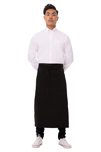 Chef Works Unisex Two Pocket Bistro Apron - color: Black
