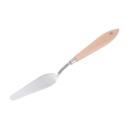 HARFINGTON No.16 Painting Palette Knife Stainless Steel Pointy Spatula Pallet Knife with Beech Wood Handle for Oil Acrylic Paint Canvas Mixing Spreading