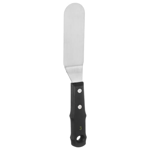 HARFINGTON No.3 Painting Palette Knife Stainless Steel Round Spatula Pallet Knife with Wood Handle for Oil Acrylic Paint Canvas Color Mixing Spreading