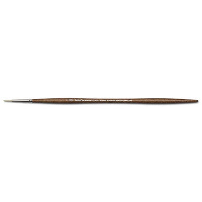 Winsor & Newton Artists' Oil Synthetic Brush, Round #1 | Synthetic Flagged Bristles, Excellent Color Carrying Capacity, Handmade in England, For Oil Paint - style: Round #1