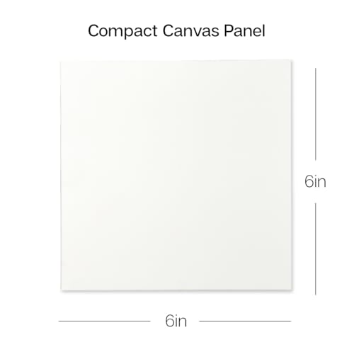KINGART White Canvas Panel Set – Square, 6x6 Inch, 14-Pack – 100% Cotton, Pre-Primed Gesso Artist Boards for Acrylic, Oil, Sketching, & Mixed Media Painting - color: White, size: 6" x 6"
