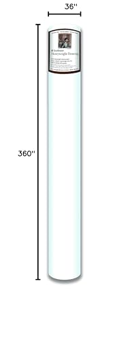Strathmore (401-36 400 Series Drawing Roll, 100 lb. Medium Surface, 36" x10 Yards - color: White, size: 36x10 yards