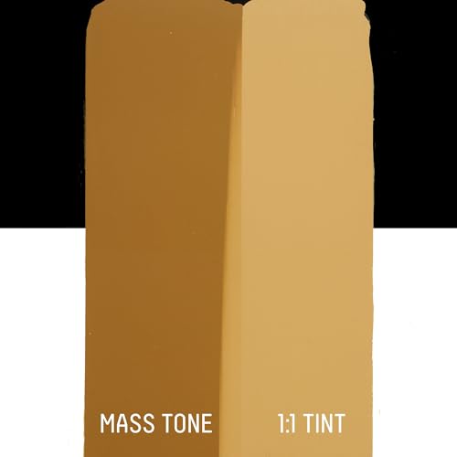 Liquitex BASICS Acrylic Paint, 4-oz Tube, Bronze Yellow | Medium Viscosity, Satin Finish, Lightfast, Fine Art Pigments, Range of Opacities, Easy Blending - color: Bronze Yellow, size: 4 Fl Oz (Pack of 1)