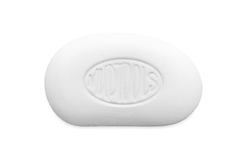 Mudtools White MudSponge – Fine Finishing Pottery Sponge for Clay, Ceramics, and Wheel Throwing | Compressed, Durable, Perfect for Smoothing and Detail Work - color: White
