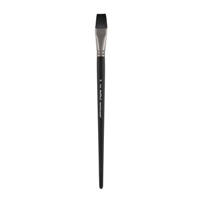 Black Swan Synthetic Red Sable Flat Paint Brushes - Flat Size # 22 - Professional Quality Long Handle Paint Brushes for Oil, Heavy Body Media and Acrylic - Artists of All Levels - size: Size 20