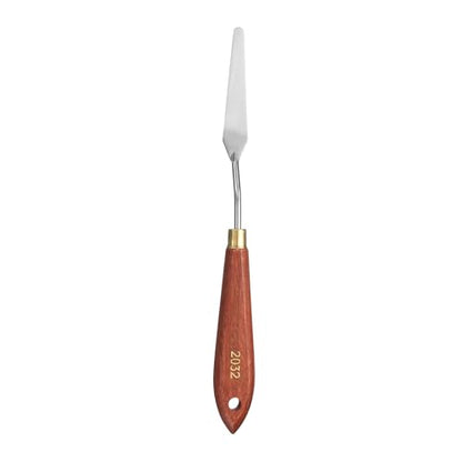 HARFINGTON Palette Knife Painting Tool 2.76" x 0.59" Stainless Steel Teardrop Blade 8.66" Length Spatula Painting Pallet Knives with Hole Beech Wood Handle for Oil Acrylic Canvas, Red/Silver - size: 8.66" x 0.59" x 2.76"