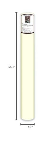 Strathmore 401-42 400 Series Drawing Roll, 100 Pound Medium Surface, 42"x10 Yards - color: White, size: 42x10 yards