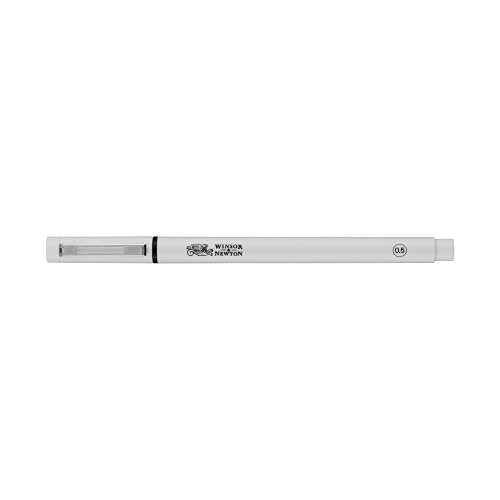 Winsor & Newton Fineliner Fine Point Pen, 0.5mm Tip, Black | A fineliner that fits every style of sketching; Smoothly tapered nib & a long barrel designed for flexible grip adjustments - color: Black, size: 1 Count (Pack of 1), style: 0.5 mm Tip
