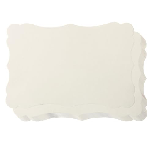 50 Pack Blank Kraft Greeting Cards, Cream, 5x7IN | Thick Cardstock Paper, For DIY Gift Cards, Menus, Baby Shower Invitations, Wedding Invitations - color: Cream, size: 5x7IN