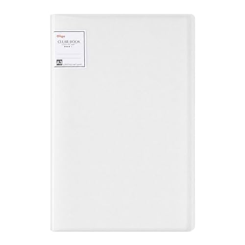 Huacan A3 Art Portfolio Folder - 30 Pocket (60 Pages) Art Portfolio Binder with Handle, Large Capacity Artwork Storage Organizer for 12x16in (White) - color: White