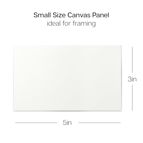 KINGART White Canvas Panel Set – Rectangle, 3x5 Inch, 14-Pack – 100% Cotton, Pre-Primed Gesso Artist Boards for Acrylic, Oil, Sketching, & Mixed Media Painting - color: White, size: 3" x 5"