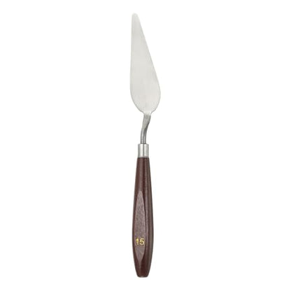 HARFINGTON Palette Knife Painting Tool 3.27 x 1.06 Stainless Steel Art Spatula Pallet Knives Scrapers Tools with Beech Wood Handle for Acrylic Oil Canvas Mixing Spreading, Red/Silver - size: 3.27" x 1.06"