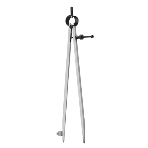 12 inch Professional Woodworking Pencil Compass Scribe Tool with Lock | Spring Wing Drafting Divider 0.27 inch Thick Scriber ,Metal Leather Work Scribe Tool Carpenter Compass for Geometry - size: 1 Count (Pack of 1)