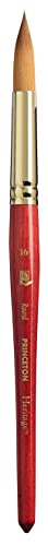 Princeton Heritage, Series 4050, Synthetic Sable Paint Brush for Watercolor, Round, 16 - size: Size 16