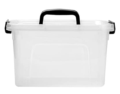 6 Quart Clear Storage Latch Box/Bins, 18-Pack Plastic Container with Latches and Lid - color: Clear, size: 6 QT (Pack of 3)