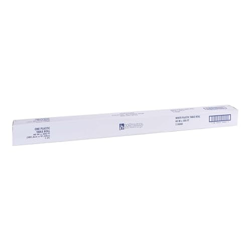 HFM114000 - Plastic Roll Tablecover - color: White, size: 3600" x 480" (Rectangular)