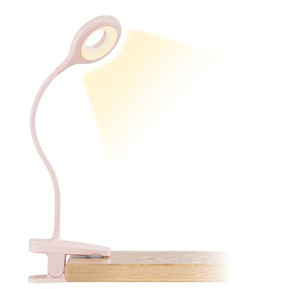CUHIOY Rechargeable Clip on Reading Light for Bed Headboard, Pink, 1 Pack - color: Pink