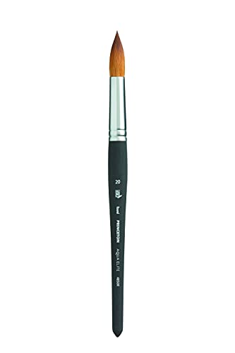 Princeton Aqua Elite, Series 4850, Synthetic Kolinsky Watercolor Paint Brush,Round, 20 - size: Size 20