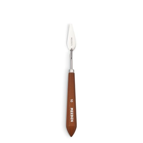 MEEDEN Artist Stainless Steel Palette Knife: 8.78" Flexible Art Spatula Pallet Painting Knife with Wood Handle for Studio, Wall Art, Home Décor, #10 - style: #10